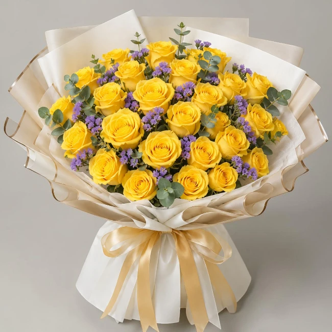 50 Yellow Roses Bouquet