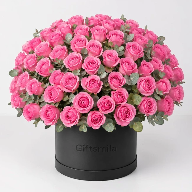 Beautiful Pink Roses Box