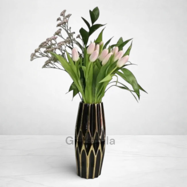 Beautiful Pink Tulip Vase