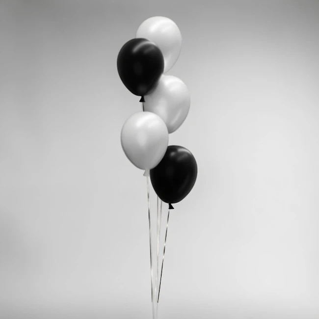 Black and Silver Balloons