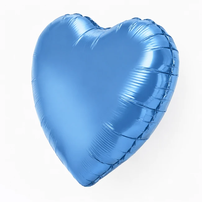 Blue Heart Foil Balloon