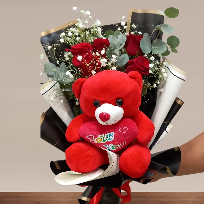 Buds and Bears Red