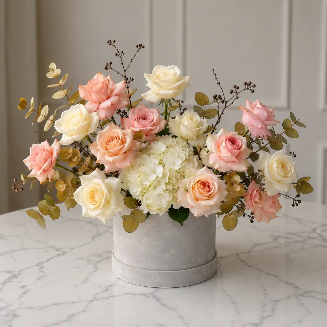 Cappuccino Blush Hatbox