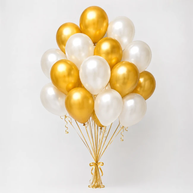 Gold and Silver Balloons
