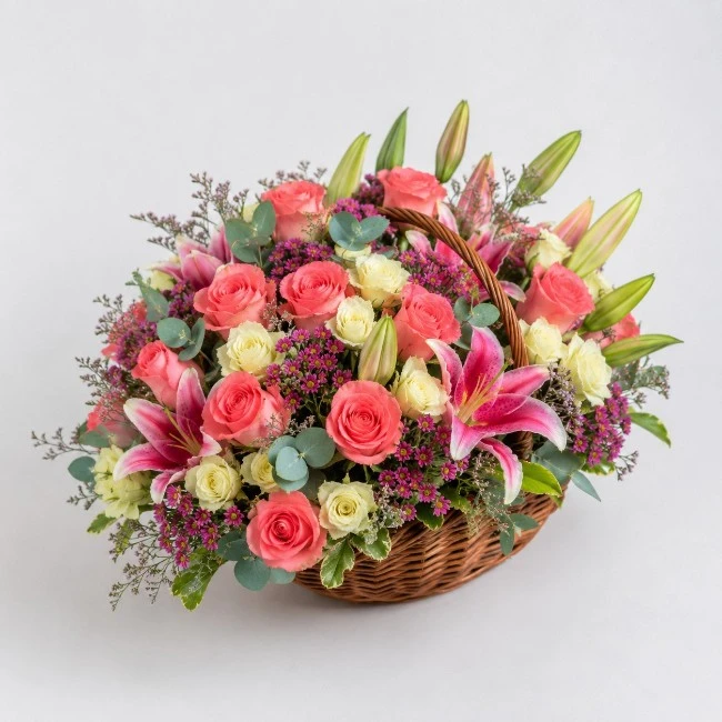 Luxurious Mixed Flower Basket