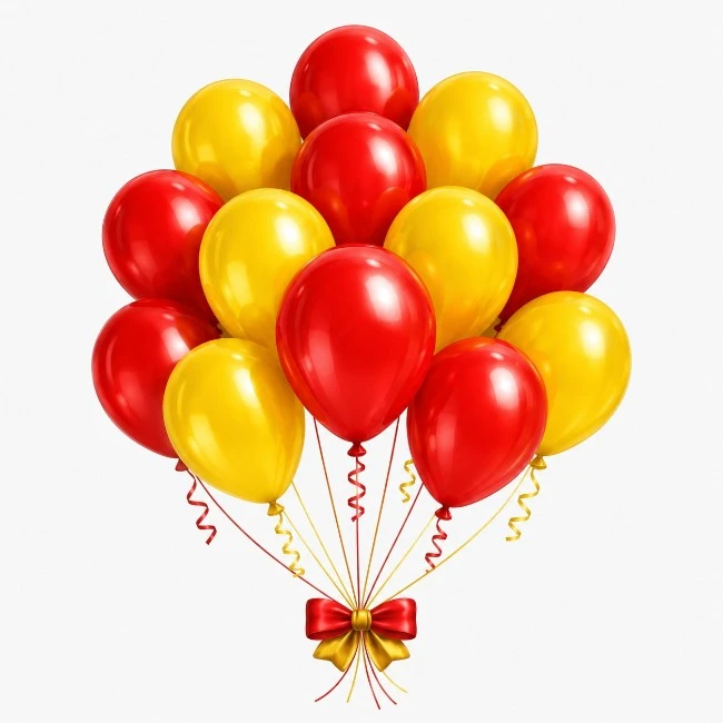 Red and Yellow Balloon Bunch