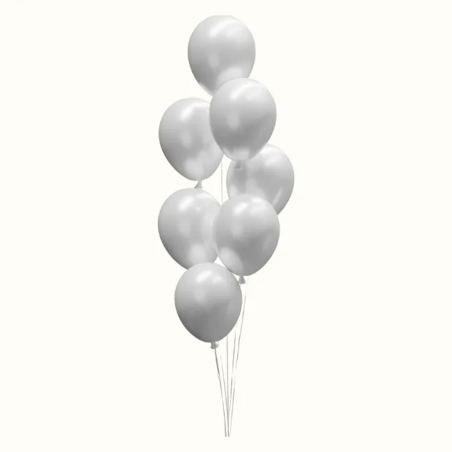 Silver Helium Balloons - 7