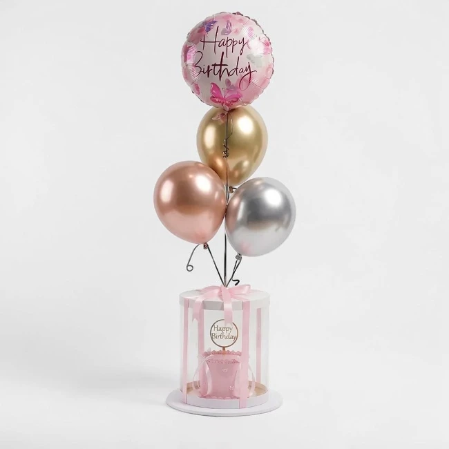 Soft Pink Birthday Cake Box