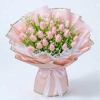 20 Pink Tulips Bouquet