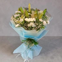 white floral blooming